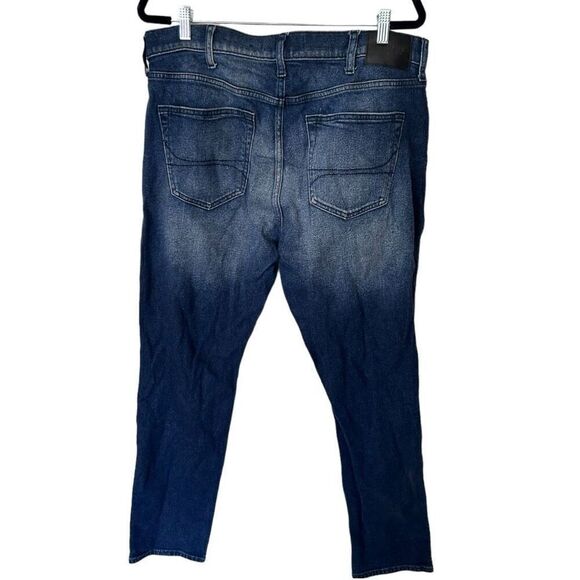 Hollister Blue Denim Distressed High-Rise Athletic Skinny Jeans Size W36 L 32 - Picture 3 of 11